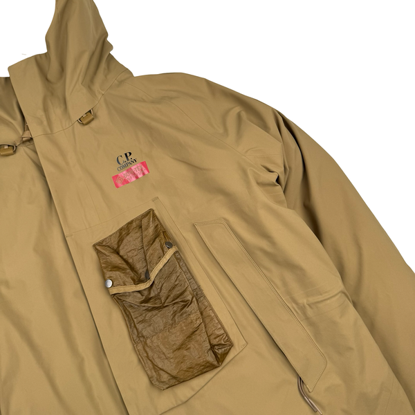 CP Company Brown Gore-tex Infinium Waterproof Down Liner Parka Jacket - Medium