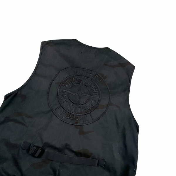 Stone Island x Supreme Brushed Cotton 2C Camo OVD Vest - Small