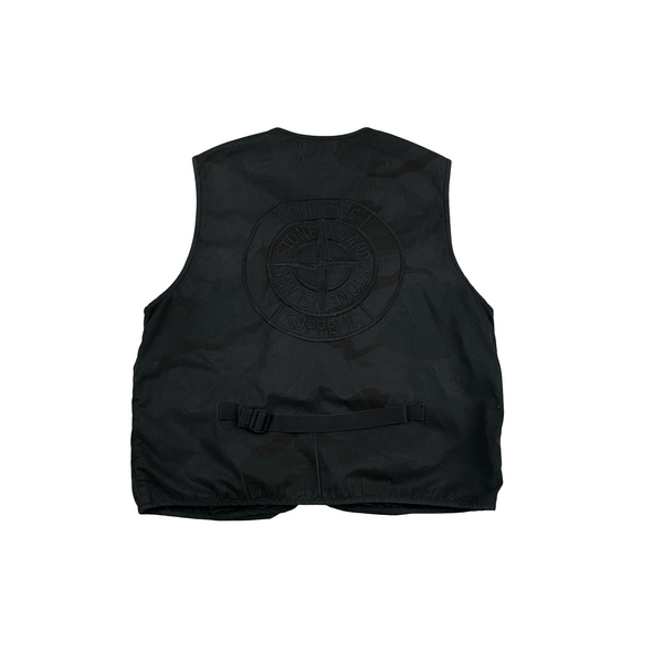 Stone Island x Supreme Brushed Cotton 2C Camo OVD Vest - Small
