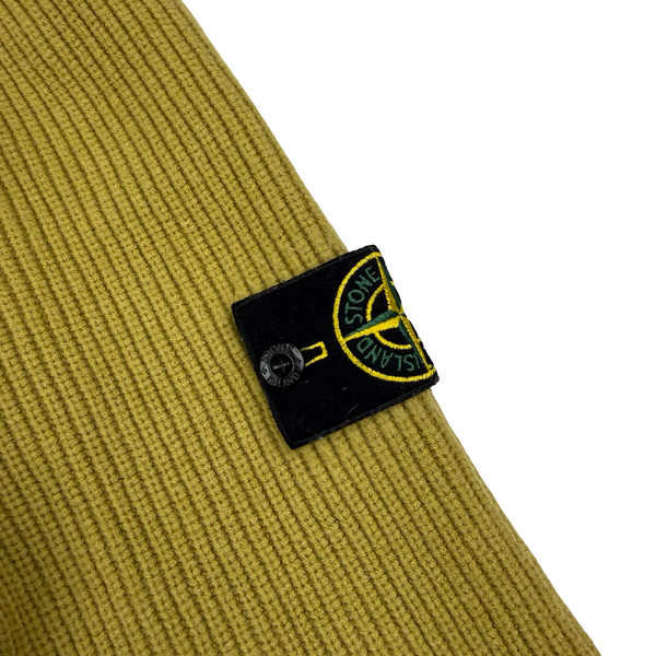 Stone Island 2019 Ocher Wool Blend Crewneck Jumper - XL