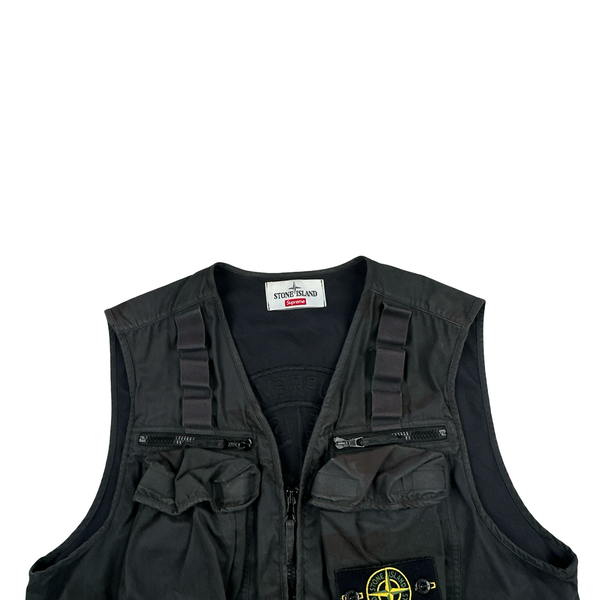 Stone Island x Supreme Brushed Cotton 2C Camo OVD Vest - Small