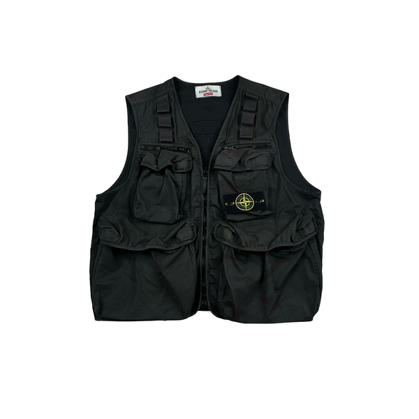 Stone Island x Supreme Brushed Cotton 2C Camo OVD Vest - Small