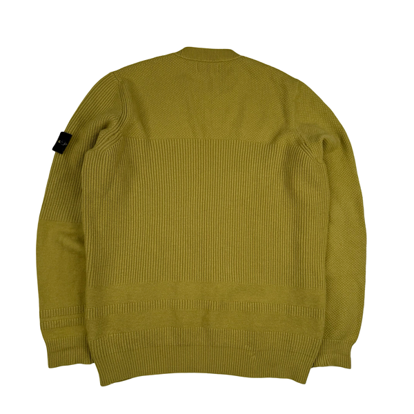 Stone Island 2019 Ocher Wool Blend Crewneck Jumper - XL