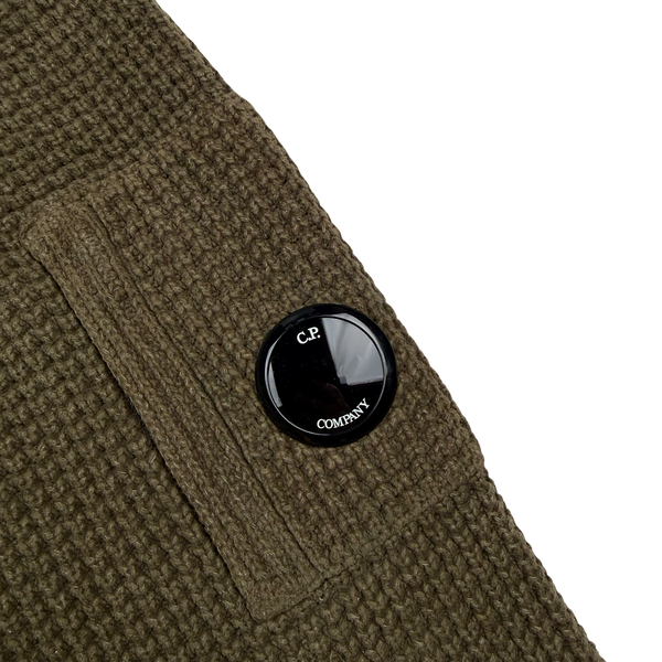 CP Company Khaki Brown Cotton Crewneck Knit Jumper- Large (50)