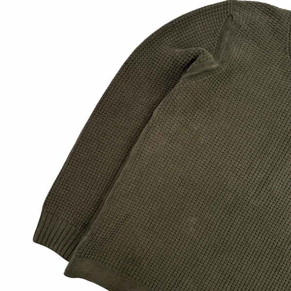 CP Company Khaki Brown Cotton Crewneck Knit Jumper- Large (50)