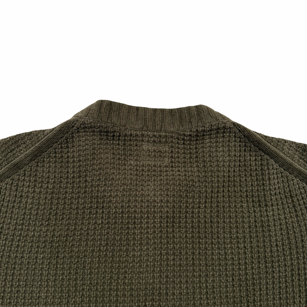 CP Company Khaki Brown Cotton Crewneck Knit Jumper- Large (50)