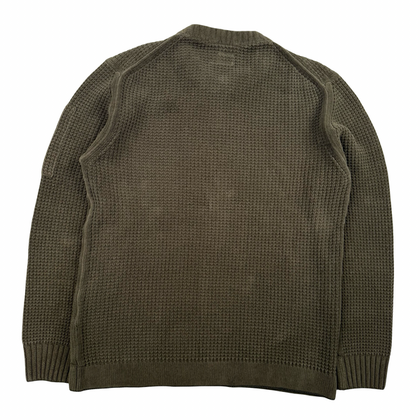 CP Company Khaki Brown Cotton Crewneck Knit Jumper- Large (50)