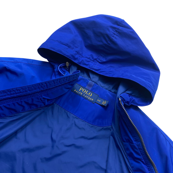 Ralph Lauren Blue Nylon Hooded Jacket - Small