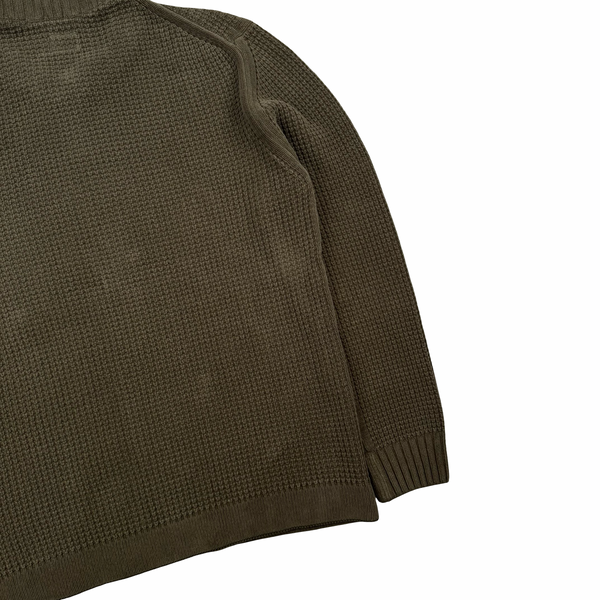 CP Company Khaki Brown Cotton Crewneck Knit Jumper- Large (50)