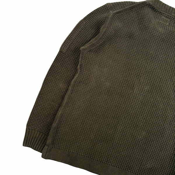 CP Company Khaki Brown Cotton Crewneck Knit Jumper- Large (50)