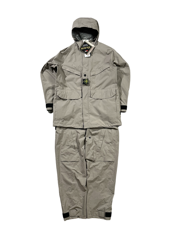 Stone Island 2020 Tan Center Badge Ripstop Goretex Paclite Two In One Trouser Jacket - Large