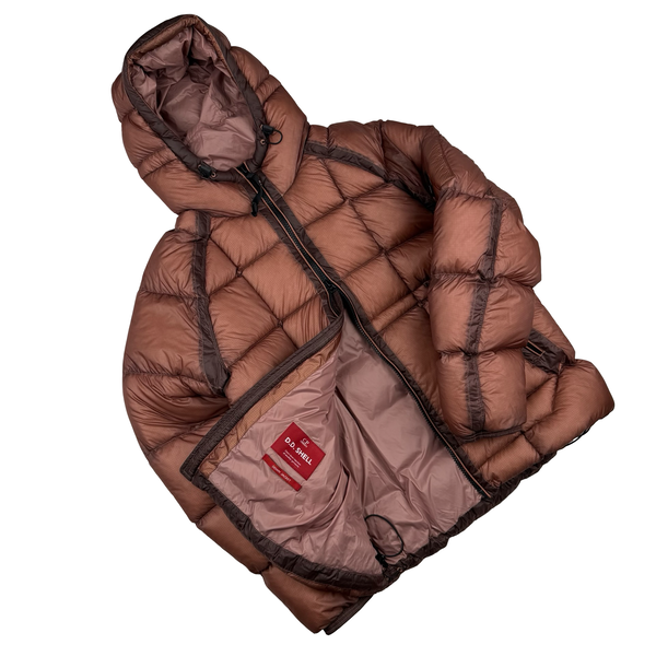 CP Company Terracotta Down Filled DD Shell Lens Viewer Puffer Jacket - XXL (54)