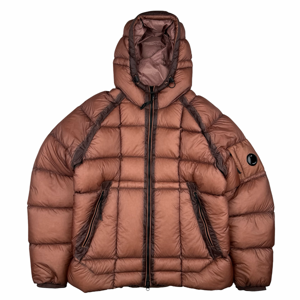 CP Company Terracotta Down Filled DD Shell Lens Viewer Puffer Jacket - XXL (54)