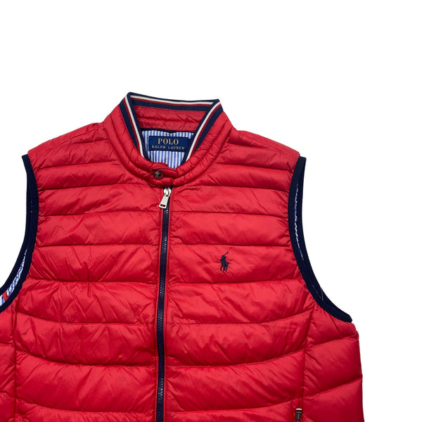 Ralph Lauren Red Down Puffer Gilet - Medium