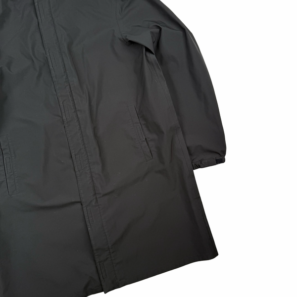 Prada Black Red Tab Gore-Tex Long Zipped Hooded Jacket - XXL (54)