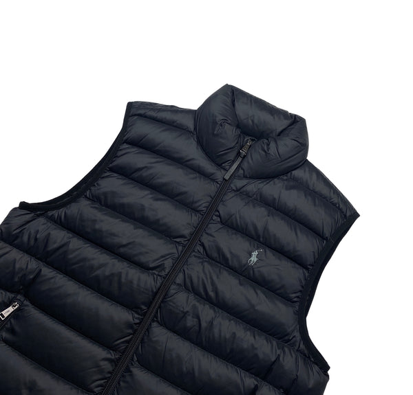 Ralph Lauren Black Down Puffer Gilet - Medium