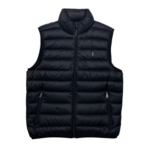 Ralph Lauren Black Down Puffer Gilet - Medium