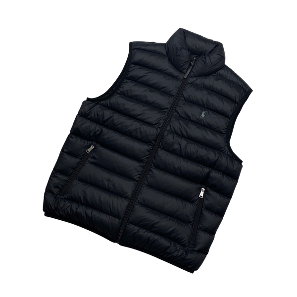 Ralph Lauren Black Down Puffer Gilet - Medium