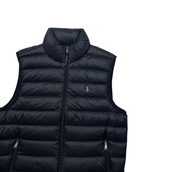 Ralph Lauren Black Down Puffer Gilet - Medium