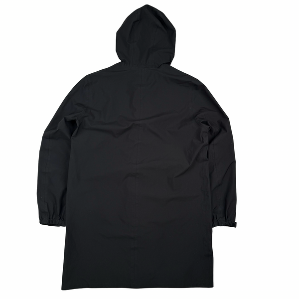 Prada Black Red Tab Gore-Tex Long Zipped Hooded Jacket - XXL (54)