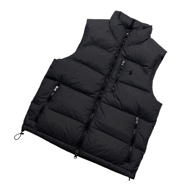 Ralph Lauren Charcoal Down Puffer Gilet - Medium