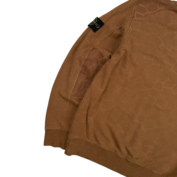 Stone Island 2014 Brown Tortoise Shell Cotton Crewneck Jumper  - Medium