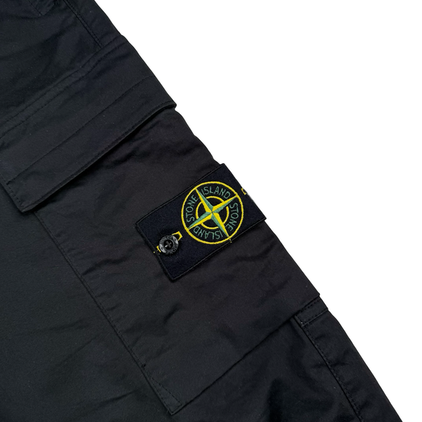 Stone Island 2024 Black RE-T Fit Cargo Trousers - 34”