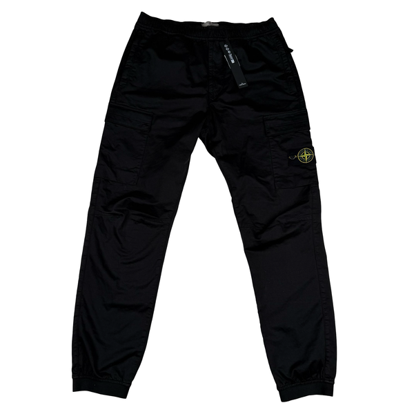 Stone Island 2024 Black RE-T Fit Cargo Trousers - 34”