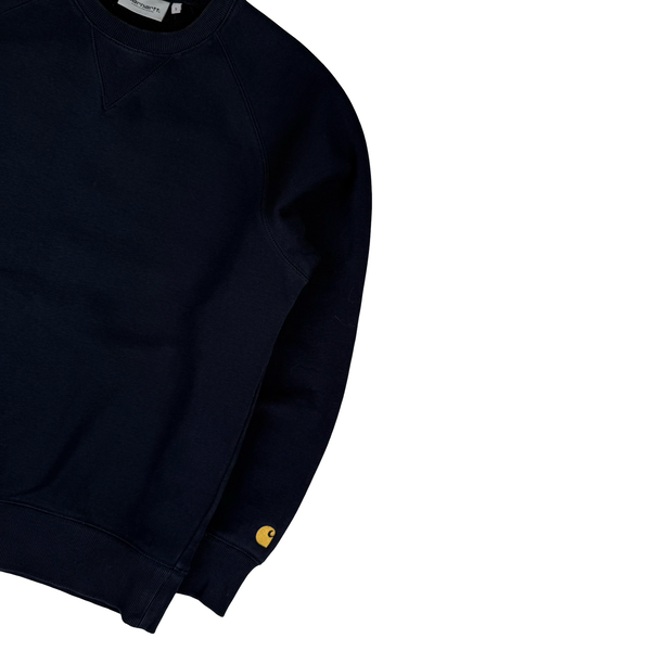 Carhartt Midnight Blue Thick Cotton Blend Crew Neck Jumper - Small