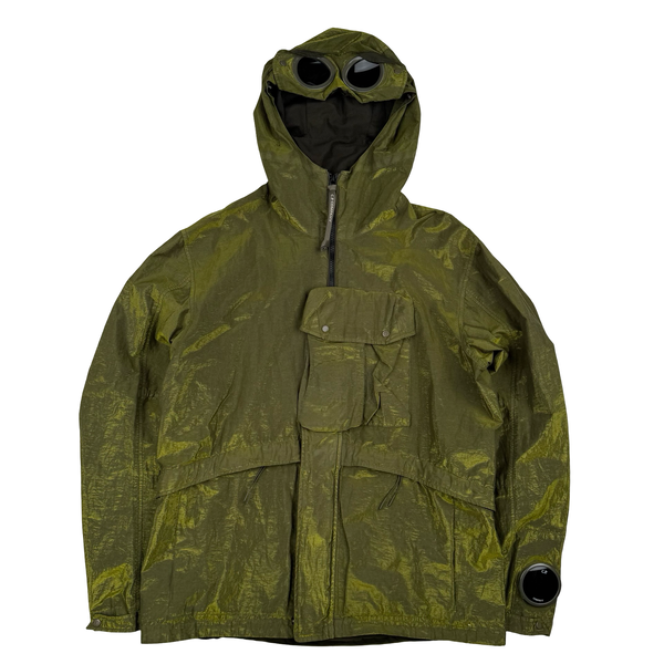 CP Company P.Ri.S.M Green Prismatic Ripstop Membrane Hooded Jacket - Medium