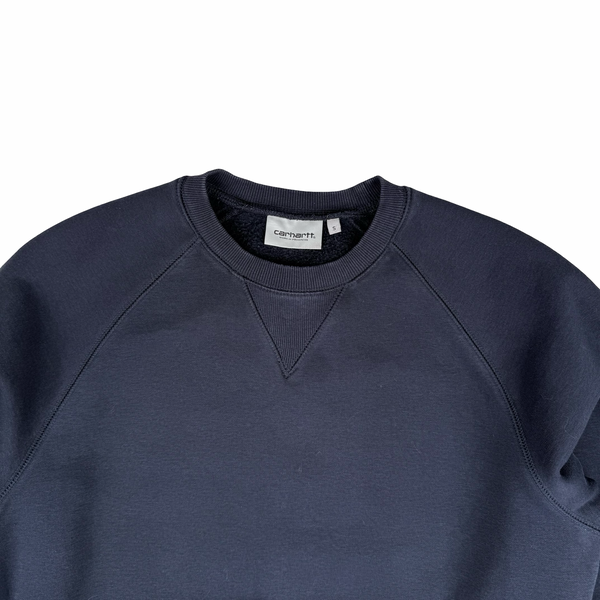 Carhartt Midnight Blue Thick Cotton Blend Crew Neck Jumper - Small
