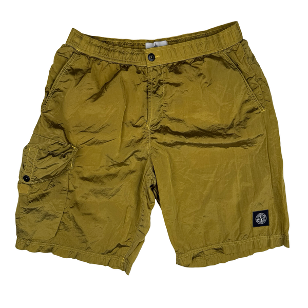 Stone Island Nylon Metal Golden Ochre Patch Swim Shorts - XL