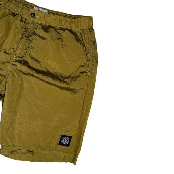 Stone Island Nylon Metal Golden Ochre Patch Swim Shorts - XL