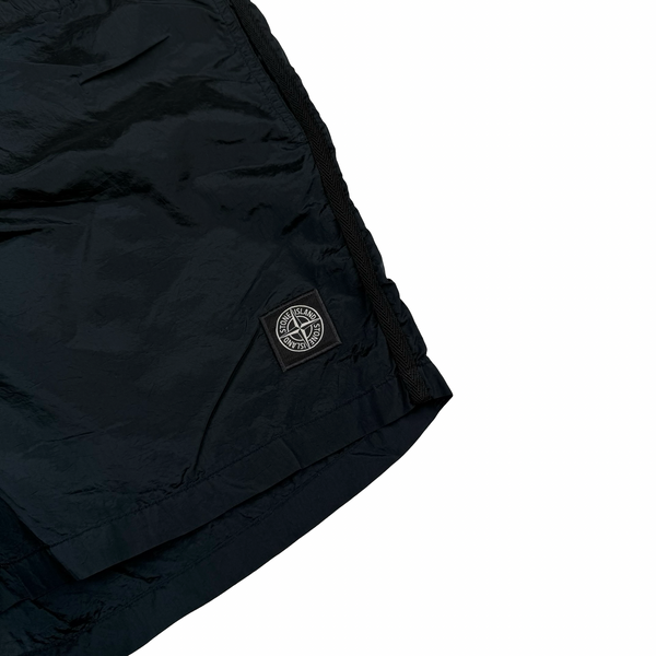 Stone Island 2022 Navy Blue Metal Nylon Patch Swim Shorts - XL