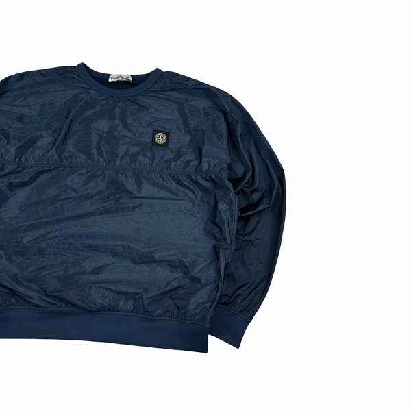 Stone Island 2020 Navy Nylon Metal Rip Stop Pullover - Large