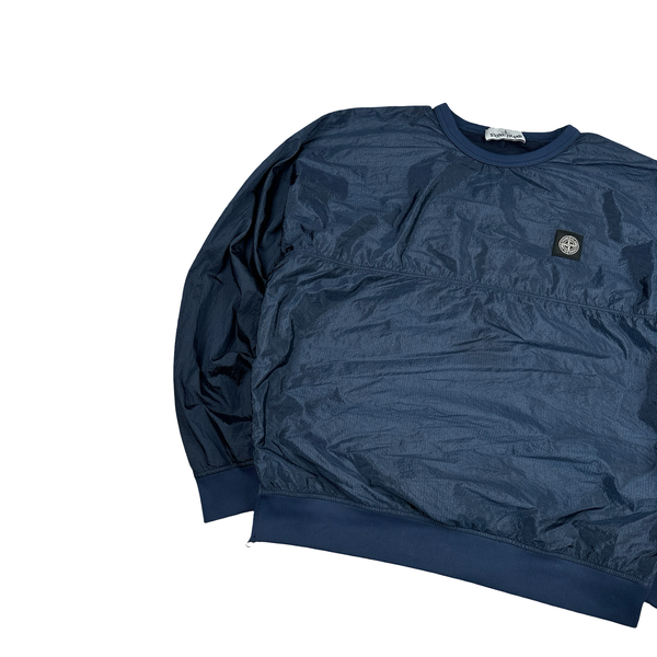 Stone Island 2020 Navy Nylon Metal Rip Stop Pullover - Large