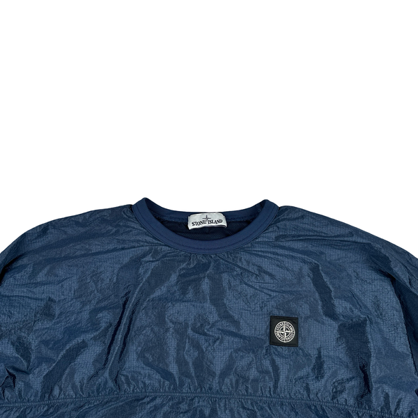 Stone Island 2020 Navy Nylon Metal Rip Stop Pullover - Large