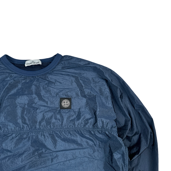 Stone Island 2020 Navy Nylon Metal Rip Stop Pullover - Large