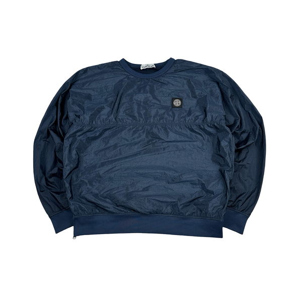 Stone Island 2020 Navy Nylon Metal Rip Stop Pullover - Large