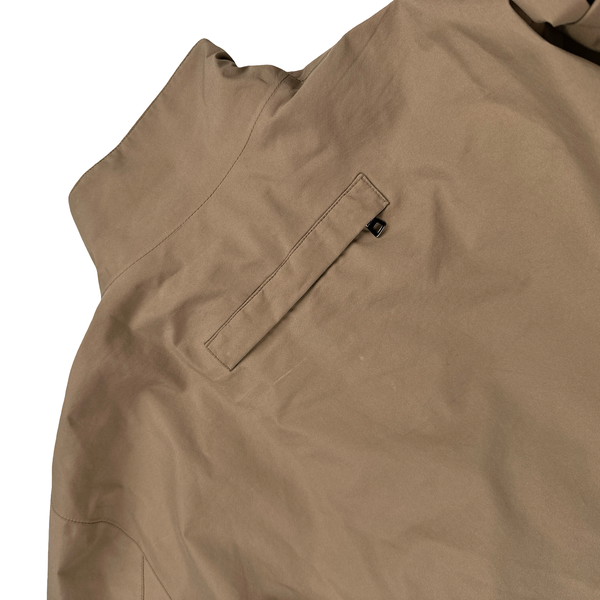 Prada Beige Nylon Red Tab Rain Jacket - XL