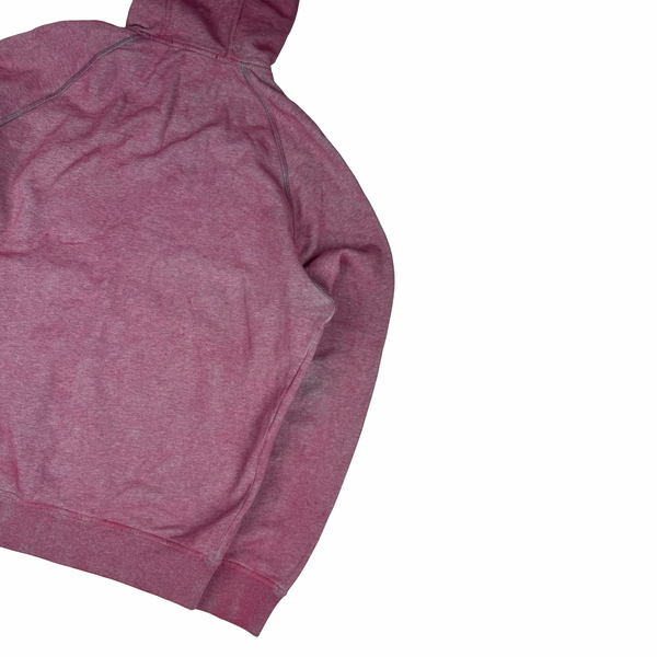 Stone Island 2020 Pink/Grey Dust Treatment Full Zip Cotton Hoodie - Large
