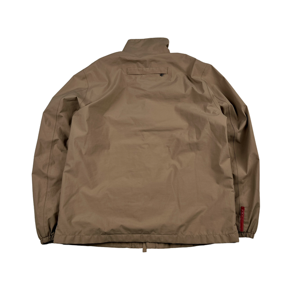 Prada Beige Nylon Red Tab Rain Jacket - XL