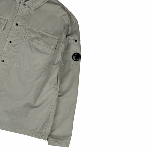 CP Company Beige Buttoned Cotton Overshirt - XL
