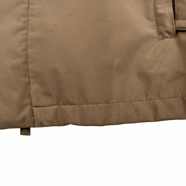 Prada Beige Nylon Red Tab Rain Jacket - XL
