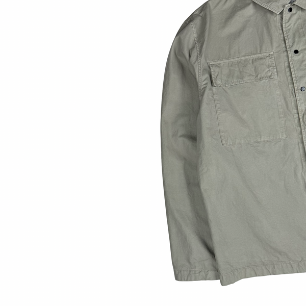 CP Company Beige Buttoned Cotton Overshirt - XL
