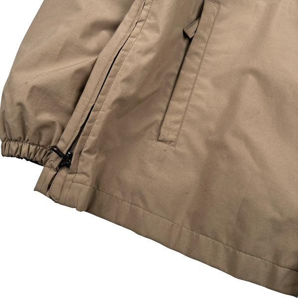 Prada Beige Nylon Red Tab Rain Jacket - XL