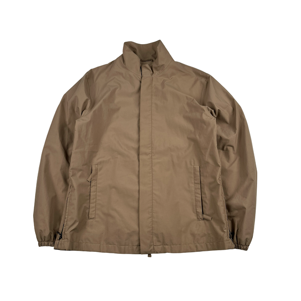 Prada Beige Nylon Red Tab Rain Jacket - XL