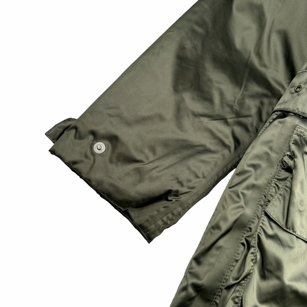 Belstaff Nylon Khaki Multi Pocket Field Fleece Lined Jacket - Medium