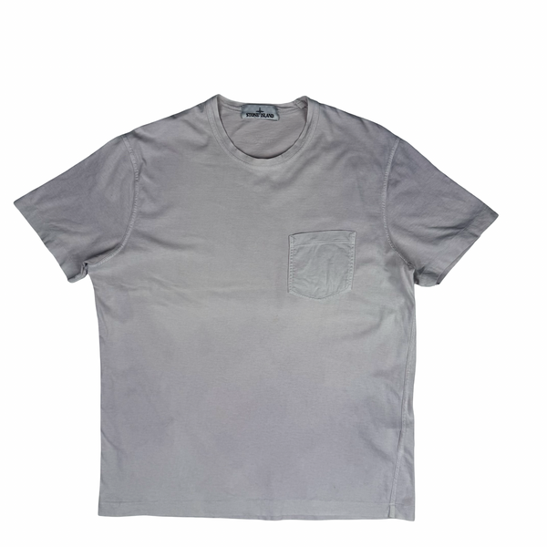 Stone Island 2014 Spellout Pale Pink Short Sleeve T Shirt - XL