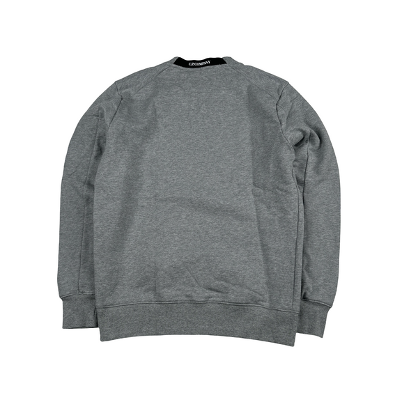 CP Company Grey Cotton Lens Viewer Crewneck - Small